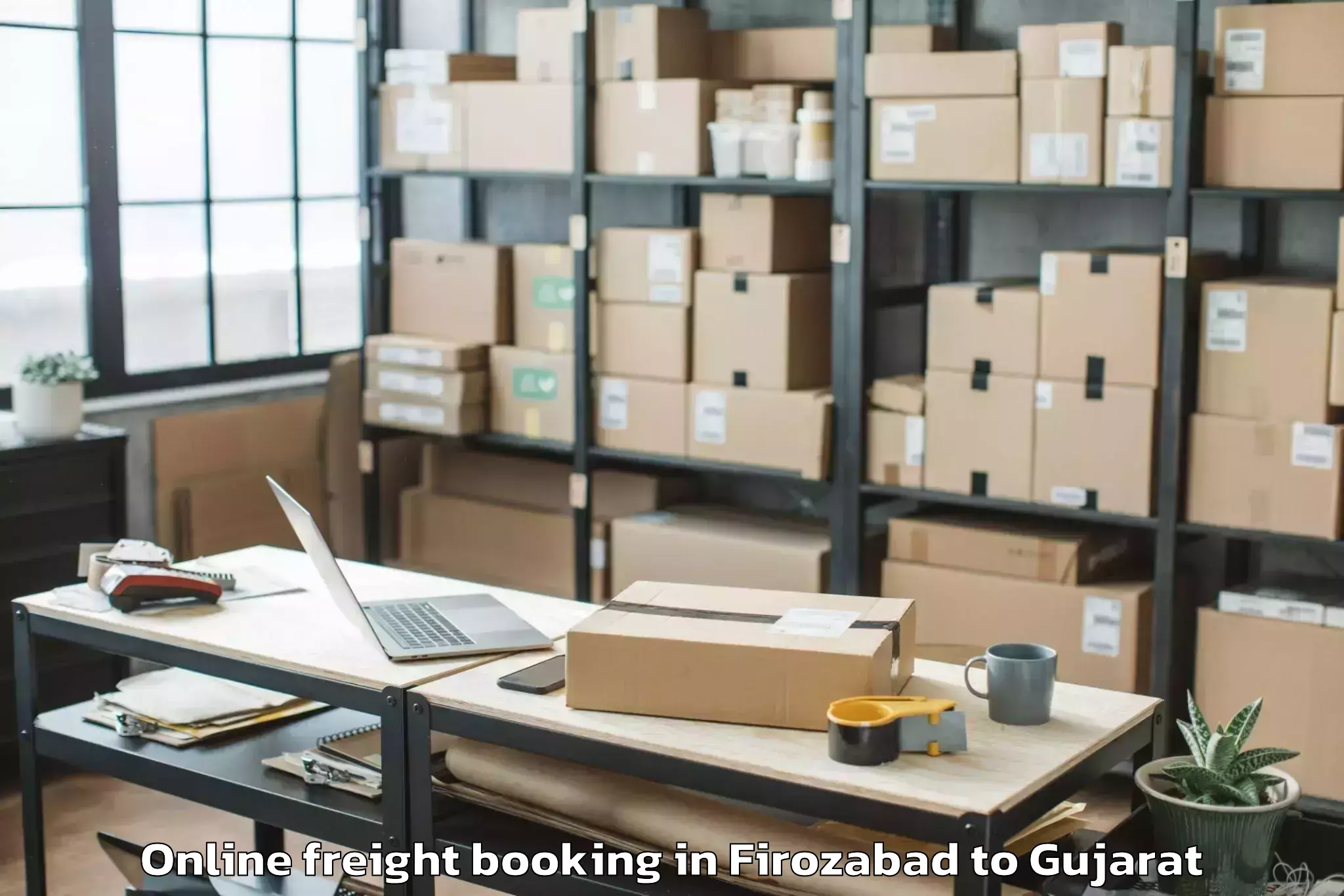 Book Firozabad to Sayla Online Freight Booking